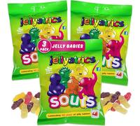 Jellyatrics Jelly Babies Sour - 150g Bag Pack of 3 - Meet the Jellyatrics and Experience the Fruity Novelty Sweets, Gummy Sweets, and Chewy Sweet - Exciting Sweet for any Occasions