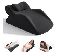 Jellybibo Bed Wedge Pillow, Ergonomic Memory Foam Sleeping Support Pillow with Headrest, Back Support Pillows with Washable Cover for Reading, Acid Reflux, Snoring, Leg Elevation