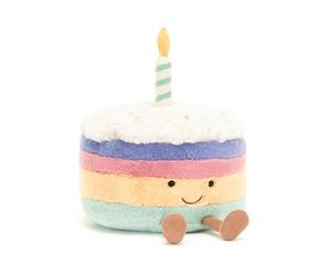 Jellycat Amuseable Rainbow Birthday Cake Food Plush