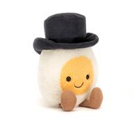 Jellycat Amuseables Boiled Egg Groom Stuffed Toy, 5.5 inches | Food Plush | Fun Wedding & Engagement Gift