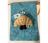 Jellycat Kids Amuseable Croissant Woven Bag Charm 16cm