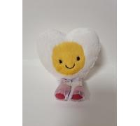 Jellycat Amuseables Heart Boiled Egg Plush, 3 Inch Sitting Height