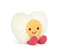 Jellycat Amuseables Heart Boiled Egg Plush, 3 Inch Sitting Height