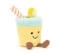 Jellycat Amuseables Lemonade, Soft Plush, 12 cm x 9 cm x 8 cm, Yellow and Mint Green