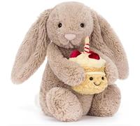 Jellycat Bashful Beige Birthday Bunny - L: 9 cm x l: 12 cm x h: 31 cm