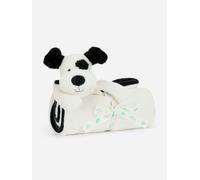 Jellycat Bashful Black & Cream Puppy Blankie in White (70cm) - White - One size