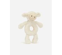 Jellycat Bashful Lamb Ring Rattle in Ivory (18cm) - Ivory - One size
