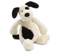 Jellycat Bashful Puppy Plush Toy, Small, Black/Cream