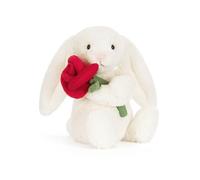 Jellycat Cream Bunny With Rose - Valentine's Day 2026 Limited Edition