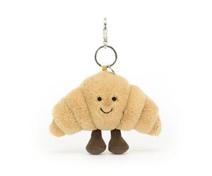 Jellycat Croissant Clip Keychain: Funny Croissant Purse Charm, Amuseables Collection