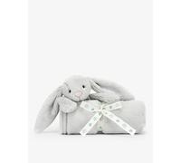 Jellycat Jellycat Bashful Bunny Faux-Fur Blanket 70cm Silver 1Size