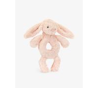 Jellycat Bashful Blush Bunny Ring Rattle in Pink (18 CM) - Pink - One size