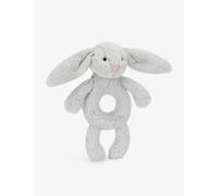 Jellycat Jellycat Bashful Bunny Faux-Fur Rattle 18cm Silver 1Size