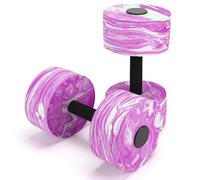 Jellydog Toy Aquatic Exercise Dumbbells, 2PCS Aqua Fitness Barbells, High-Density EVA-Foam Dumbbell Set, Pool Weights Dumbbells Set for Water Aerobics Weight Loss, Pool Fitness, Water Exercise, Pink