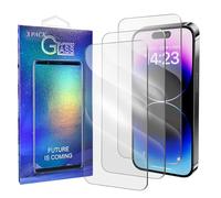 JELLYEA 3 Pack Tempered Glass For iPhone 16/15/15 Pro Screen Protector, Anti-Fingerprint Bubble-Free Case-Friendly Easy-to-Install Transparent Film for Apple 16/15/15 Pro,6.1"