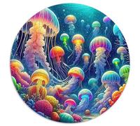 Jellyfish 1000 Piece Jellyfish Jigsaw Puzzles What Happens Next Beautiful Decoration for Adults And Kids 1000pcs (67.5x67.5cm)