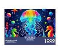 Jellyfish 1000 Piece Jigsaw Puzzle Educational Games Classic Jigsaw Puzzles Beautiful Decoration Puzzle for Adults And Kids 38x26cm/1000pcs