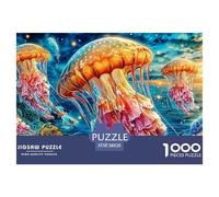 Jellyfish 1000 Piece Jigsaw Puzzle for Adults - A Great Gift Idea for Men & Women, Challenging Wall Art for Home Decoration 38x26cm/1000pcs