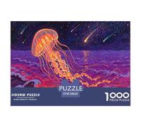 Jellyfish 1000 Piece Jigsaw Puzzle for Adults Educational Challenge Puzzles for Adults Jigsaw Puzzles for Challenging Family Activity Games Colorful Puzzles Hard Puzzle for 38x26cm/1000pcs Family Dec