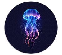 Jellyfish 1000 Piece Jigsaw Puzzles Circular Jigsaw Creative Family Game Beautiful Decoration Puzzle for Adults And Kids 1000pcs (67.5x67.5cm)