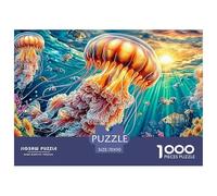 Jellyfish 1000 Piece Puzzle for Adults - Challenging Jigsaw for Mindfulness & Wall Art, Premium Quality with Detailed Art Print 70x50cm/1000pcs