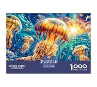 Jellyfish 1000 Piece Puzzle for Adults - Challenging Jigsaw for Mindfulness & Wall Art, Premium Quality with Detailed Art Print 52x38cm/1000pcs