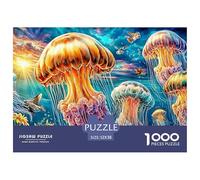 Jellyfish 1000 Piece Puzzle for Adults - Challenging Jigsaw for Mindfulness & Wall Art, Premium Quality with Detailed Art Print 52x38cm/1000pcs