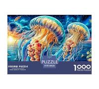 Jellyfish 1000 Piece Puzzle for Adults - Challenging Jigsaw for Mindfulness & Wall Art, Premium Quality with Detailed Art Print 38x26cm/1000pcs