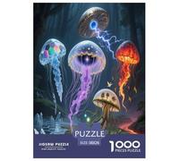 Jellyfish 1000 Pieces Portable Jigsaw Puzzle Animal Age 3+ Quirky, Abstract Design, Fun Details, Educational, Challenging 38x26cm/1000pcs