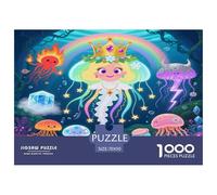 Jellyfish 1000 Pieces Portable Jigsaw Puzzle Animal Age 3+ Quirky, Abstract Design, Fun Details, Educational, Challenging 70x50cm/1000pcs