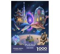 Jellyfish 1000 Pieces Portable Jigsaw Puzzle Animal Age 3+ Quirky, Abstract Design, Home Decoration, Educational, Challenging 70x50cm/1000pcs