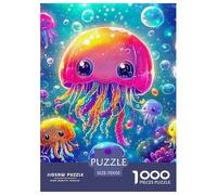 Jellyfish 1000 Pieces Portable Jigsaw Puzzle Animal for Adults Quirky, Abstract Design, Fun Details, Educational, Challenging 70x50cm/1000pcs