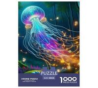 Jellyfish 1000 Pieces Portable Jigsaw Puzzle Animal for Adults Quirky, Abstract Design, Fun Details, Educational, Challenging Puzzle Games 38x26cm/1000pcs