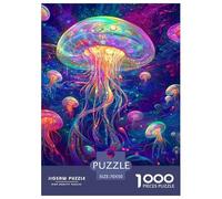 Jellyfish 1000 Pieces Premium Jigsaw Age 12+ Quirky, Abstract Design, Home Decoration, Educational, Challenging Puzzle Games 70x50cm/1000pcs