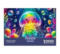 Jellyfish 1000 Pieces Premium Jigsaw Animal Age 3+ Quirky, Abstract Design, Fun Details, Educational, Challenging 70x50cm/1000pcs