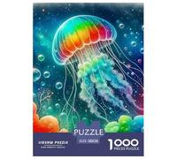 Jellyfish 1000 Pieces Premium Jigsaw Animal Age 3+ Quirky, Abstract Design, Home Decoration, Educational, Challenging Puzzle Games 38x26cm/1000pcs