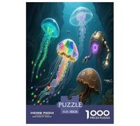 Jellyfish 1000 Pieces Premium Jigsaw Animal for Adults Gifts Quirky, Abstract Design, Fun Details, Educational, Challenging 38x26cm/1000pcs
