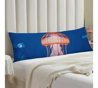 Jellyfish Academy Body Pillow Cover with Hidden Zipper 20x54 Full Long Pillowcase for Couch Sofa Decor Breathable Bed Shams Boho Oversized Lumbar Pillow Covers for All Seasons