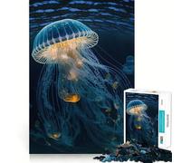 Jellyfish Animal Sea Adult Jigsaw Puzzle1000 Pieces Strong Logic Precise Connection Joyful Challenge Premium Gift (38x26cm)