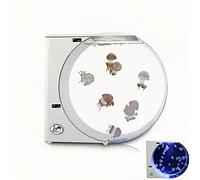 Jellyfish Aquarium Tank 10L with LED Lights | USB Powered & Power Bank Compatible | 10L Desktop Ecosystem | Silent Pump & 3-Stage Filtration