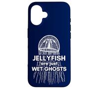 Jellyfish Are Just Wet Ghosts Halloween for Marine Biologist Case for iPhone 16