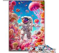 Jellyfish Astronaut Jigsaw Puzzles for Adults 1000 Piece Puzzle, Challenging To Complete But Fun And Humorous Birthday Present, Gifts, Wall Art (26x38cm)