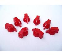 Jellyfish Audio Red Chicken Head Knob w white stripe for Vox & other Guitar Amplifiers set of 8