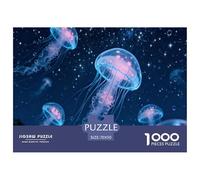 Jellyfish Dance in The Deep Sea Jigsaw Puzzles for Adults Interesting Puzzles 1000 Pieces Impossible Puzzle for Adults Gifts 70x50cm/1000pcs