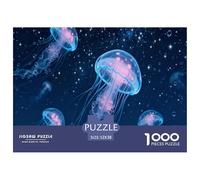 Jellyfish Dance in The Deep Sea Jigsaw Puzzles for Adults Interesting Puzzles 1000 Pieces Impossible Puzzle for Adults Gifts 52x38cm/1000pcs