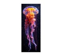 Jellyfish Diamond Art Kits Adults Beginner, Diamond Painting Animal, DIY Full Drill Handmade Wall Art Rhinestone Embroidery Kit, Cross Stitch Gem Paintings for Gifts for Women 8 x 20 Inch ZSDH-3225