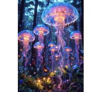 Jellyfish Diamond Art, Pattern Animal Diamond Painting Kits for Adults 5D DIY Full Square Drill Gem Crystal Art Kits Crafts for Adults, Bedroom Decor, Room Decor, Gifts for Women 14x20inch -bby2507J7