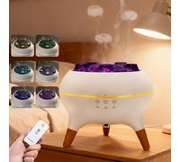 Jellyfish Diffuser, 7 Colors LED Dancing Jellyfish Essential Oil Diffuser with Remote Control, 250ML Jellyfishs Mist Flame Aromatherapy Air Humidifier for home Bedroom Office, 4/8Timer, Auto Shut-Off