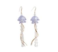 Jellyfish Earrings Marine Life Themed Charm Lightweight Acrylic Alloy Design For Women Comfortable Sophisticated Jewelry Unique Jellyfish Dangle Earrings