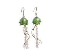 Jellyfish Earrings Marine Life Themed Charm Lightweight Acrylic Alloy Design For Women Comfortable Sophisticated Jewelry Unique Jellyfish Dangle Earrings